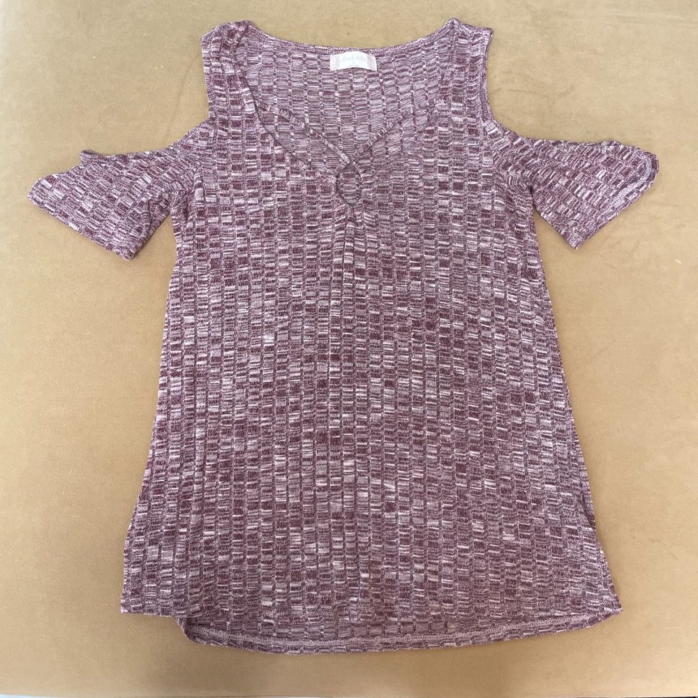 Altar'd State Cold Shoulder Cross Top